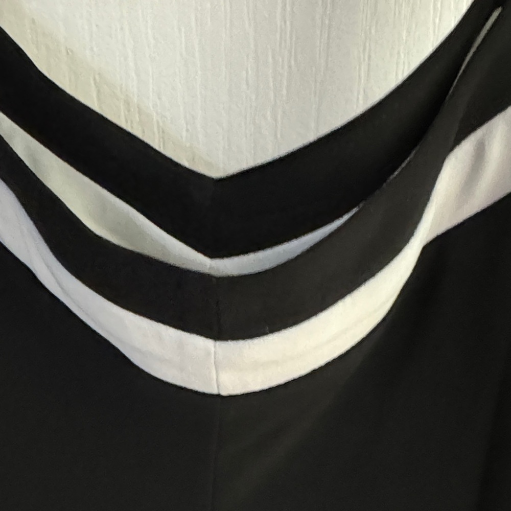 Chaps Black and White Dress Size Large EUC - Picture 6 of 6